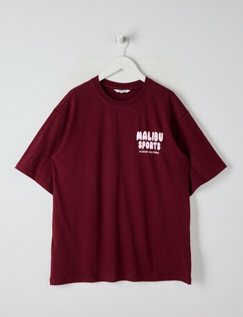 Switch Malibu Sports Short Sleeve Oversized Tee, Velvet product photo