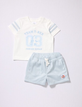 Teeny Weeny Basketball Short & Tee Set, 2-Piece, Sky Blue product photo