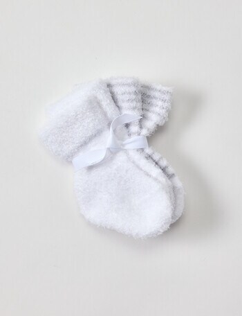 Underworks Velour Sock, 2-Pack, White product photo