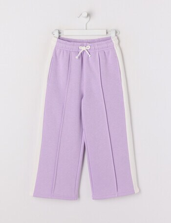 Mac & Ellie Panel Wide Leg Trackpant, Lilac product photo