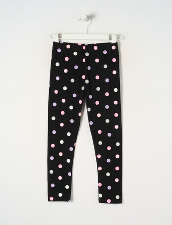 Mac & Ellie Foil Spot Legging, Black product photo