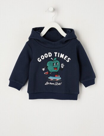 Teeny Weeny Good Times Fleece Hoodie, Navy product photo