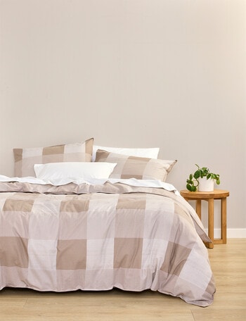 Haven Flannelette Duvet Cover Set, Large Check product photo