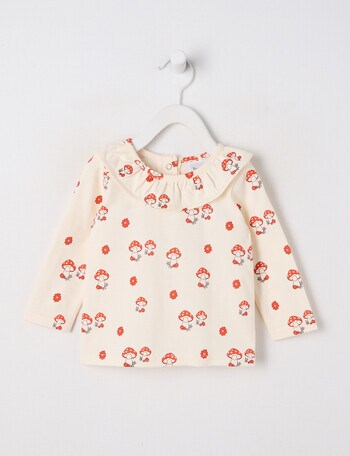 Teeny Weeny Play Time Stripe Top, Mushroom product photo