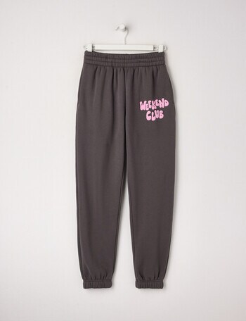 Switch Weekend Club Jogger Trackpant, Charcoal & Bubblegum product photo