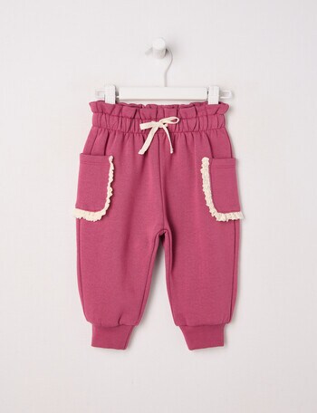 Teeny Weeny Play Time Fleece Trackpant, Pink product photo