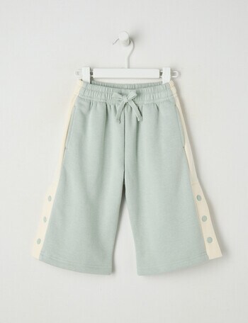 Teeny Weeny Heart & Bows Play Fleece Trackpant, Green product photo