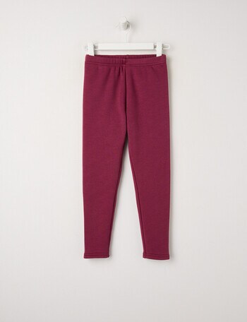 Mac & Ellie Full Length Cosy Fleece Leggings, Berry product photo