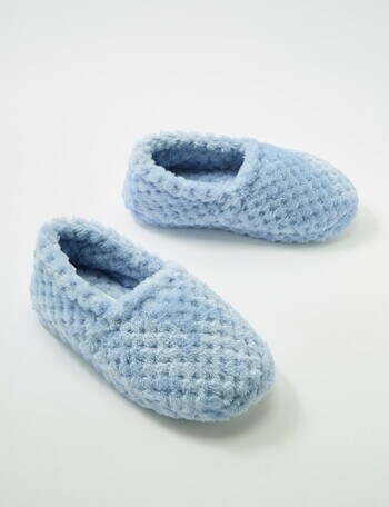 Whistle Sleep Basket Weave Luxe Slipper, Blue product photo