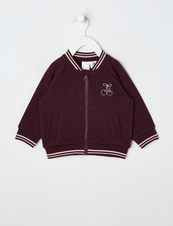 Teeny Weeny Merino Fashion Bomber Jacket, Cherry product photo