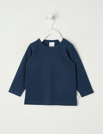 Teeny Weeny Rib Essentials Long-Sleeve Tee, Navy product photo