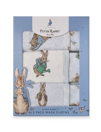 Peter Rabbit Peter & Benjamin Face Washers, 3-Pack product photo