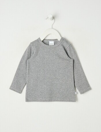 Teeny Weeny Rib Essentials Long-Sleeve Tee, Grey product photo