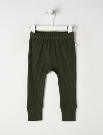 Teeny Weeny Rib Essentials Pants, Forest Green product photo