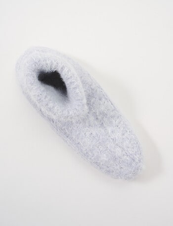 Simon De Winter Home Textured Knit Socks, Grey product photo