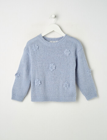 Mac & Ellie Flower Jumper, Periwinkle product photo