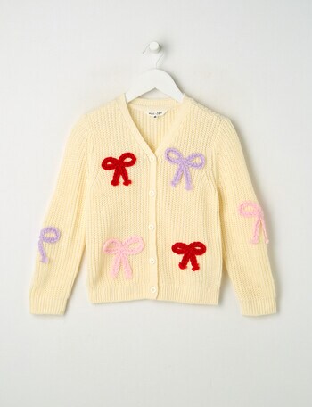Mac & Ellie Bows Cardigan, Vanilla product photo
