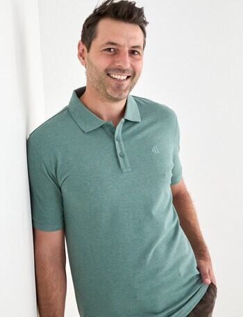 Chisel Ultimate Polo Shirt, Green Marle product photo
