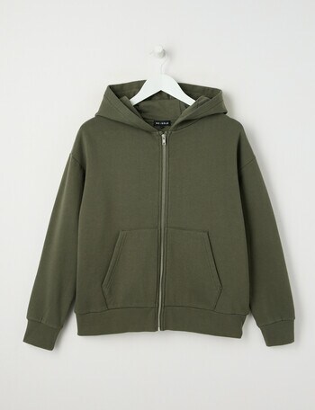 No Issue Front Zip Oversize Hoodie, Khaki product photo