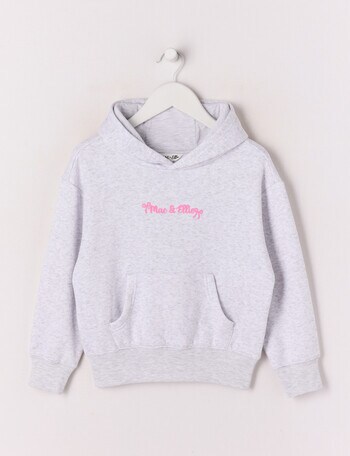 Mac & Ellie Bows Pull On Hoodie, Grey Marle product photo