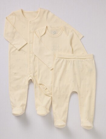 Little Bundle Elephant Sleep Set, 3-Piece, Cream product photo