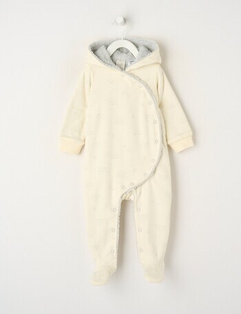 Little Bundle Elephant Wrap Front Sleepsuit product photo