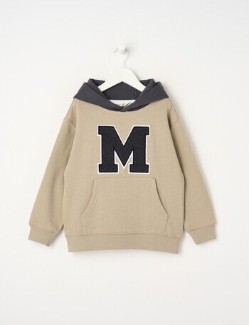 Mac & Ellie M Oversize Hoodie, Taupe product photo