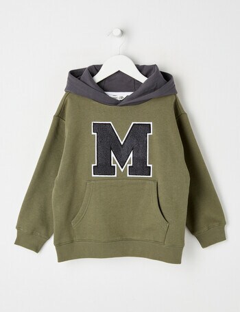Mac & Ellie M Oversized Hoodie, Khaki product photo