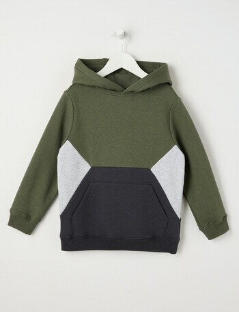 Mac & Ellie Colourblock Hoodie, Khaki product photo