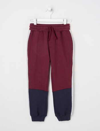 Mac & Ellie Colourblock Trackpant, Burgundy product photo