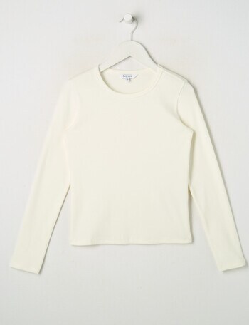 Switch Emma Long Sleeve Rib Tee, Vanilla product photo