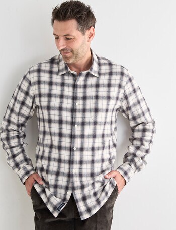 Chisel Flannel Long Sleeve Shirt, Natural product photo