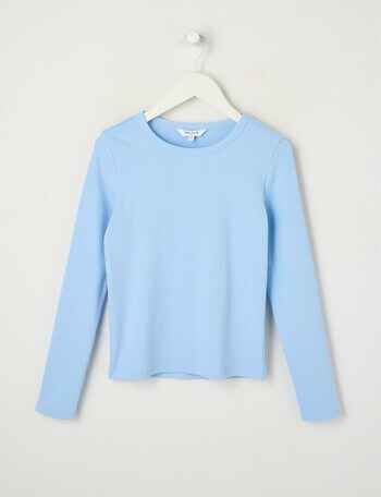 Switch Emma Long Sleeve Rib Tee, Sky Blue product photo