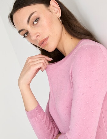 Oliver Black Textured Jumper, Orchid product photo