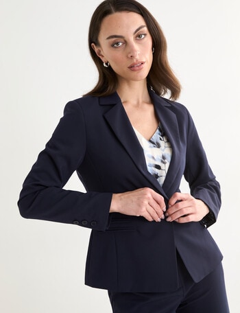 Oliver Black Two-Way-Stretch 1 Button Jacket, Midnight product photo