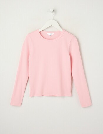 Switch Emma Long Sleeve Rib Tee, Baby Pink product photo