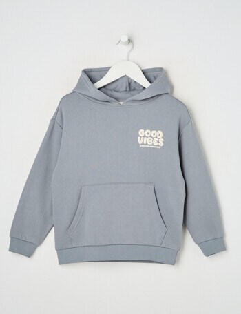 Mac & Ellie Good Vibes Oversize Hoodie, Overcast product photo