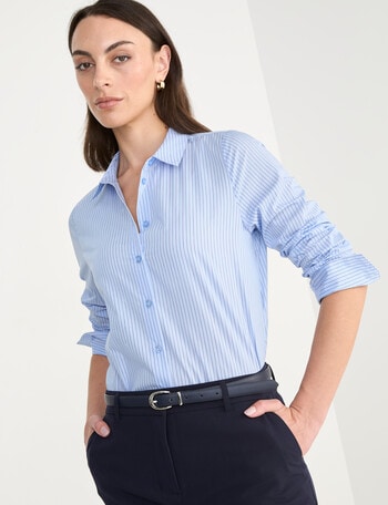Oliver Black Classic Stripe Shirt, Blue Stripe product photo