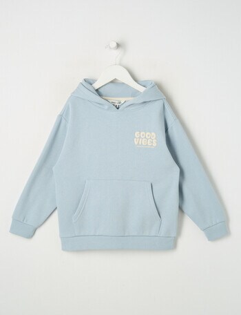 Mac & Ellie Good Vibes Oversize Hoodie, Cloud product photo