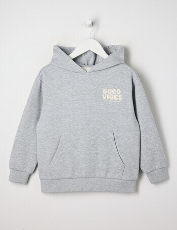 Mac & Ellie Good Vibes Oversize Hoodie, Grey Marle product photo