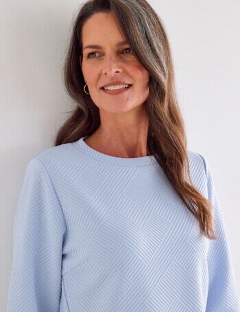 Ella J Textured Top, Pale Blue product photo