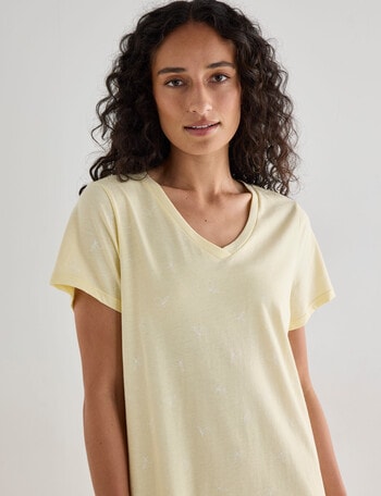 Zest Sleep T-Shirt Nightie, Lemon Lemon product photo