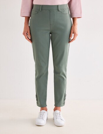 Ella J Coloured Jean, Sage product photo