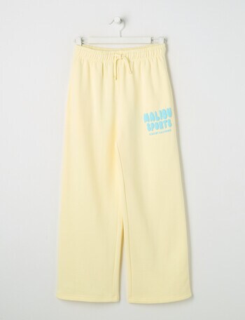 Switch Malibu Sports Wide Leg Trackpant, Lemon & Aqua product photo