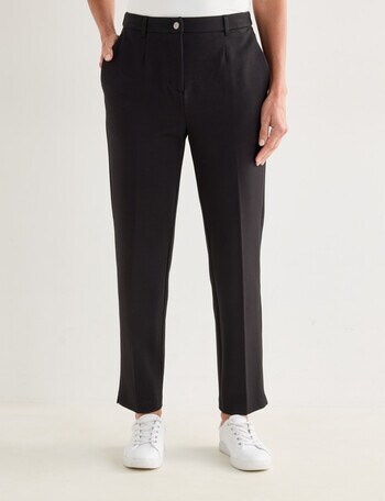 Ella J Ponte Tapered Trouser, Black product photo