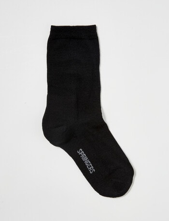 DS Socks Springer Health Merino Crew Socks, Black product photo