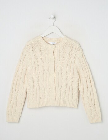 Switch Cable Cardigan, Cream product photo