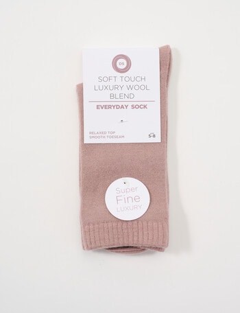 DS Socks Merino Cashmere Crew Socks, Mauve product photo
