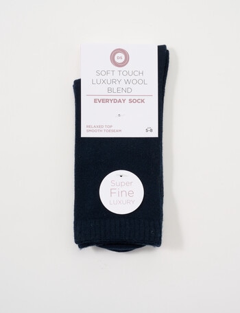 DS Socks Merino Cashmere Crew Socks, Navy product photo