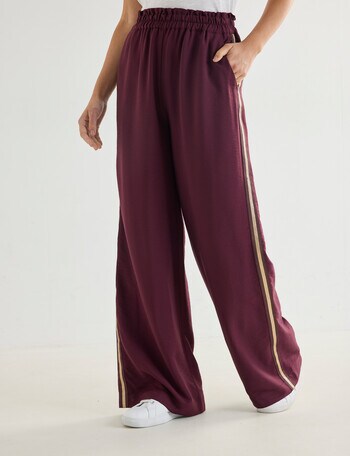 Whistle Sport Stripe Regular Length Jog Pant, Dark Cherry product photo